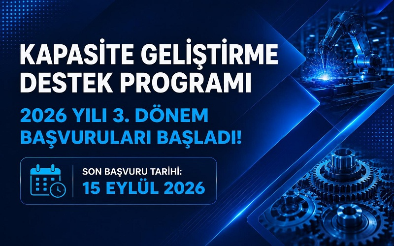KOSGEB Kapasite Geliştirme Destek Programı 2026 yılı 3. dönem başvuru duyurusu
